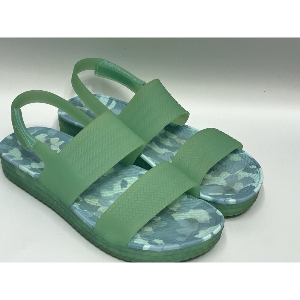 Reef Water Vista Women's Sandals Size 8 Beach Marbled Blue green PVC Free